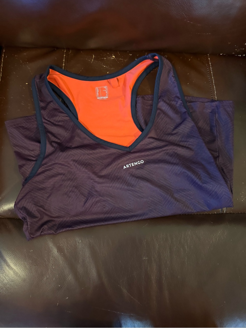 Women's Reversible Purple and Orange Athletic Tank Top
